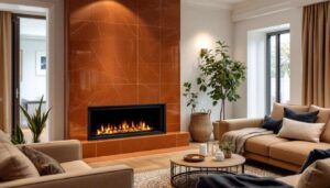 Avant de casser votre cheminée vieillotte, ce revêtement facile en terre cuite émaillée la transforme en luxe