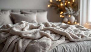 Fini les housses de couette, cette étoffe épaisse et réconfortante s’impose comme la star des chambres cet hiver