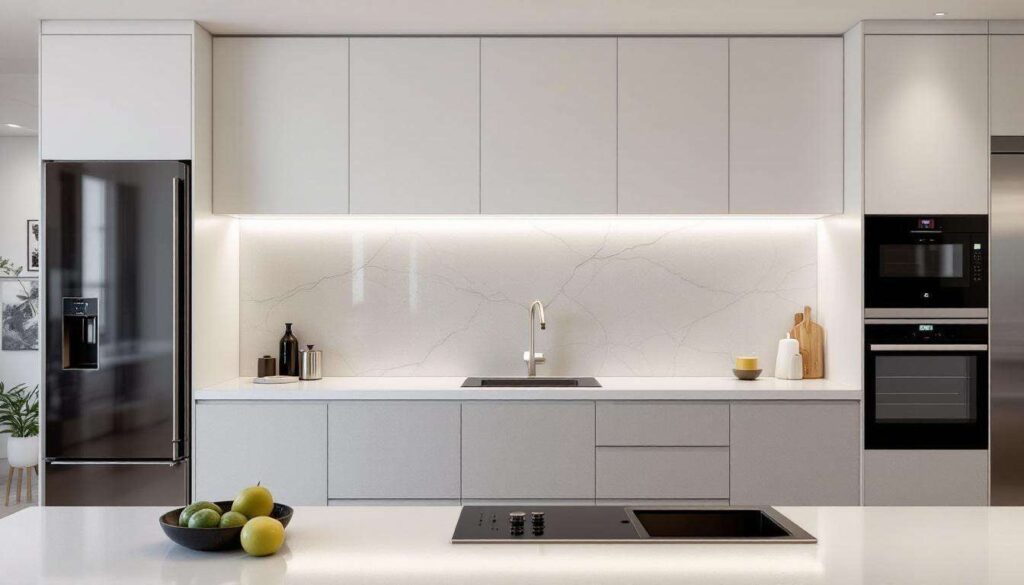 Fini la crédence en carrelage, cette alternative plus moderne et facile d’entretien envahit les cuisines en 2026